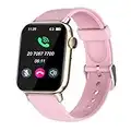 GT HITGX Smart Watch for Women with Answer and Make Calls,1.72'' Full Touch Screen Activity Trackers for Android iOS, Fitness Watch Heart Rate Monitor Blood Oxygen for Female(Pink)