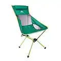 Cascade Mountain Tech Chaise de Camping à Dossier Haut en Polyester, Vert, Taille Unique