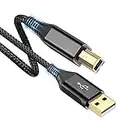 Printer Cable 10ft, Sweguard USB Printer Cord USB 2.0 Type A Male to B Male Cable Scanner Cord High Speed Compatible with HP, Canon, Dell, Epson, Lexmark, Xerox, Samsung and More -Black