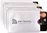 OW-Travel Bloqueo RFID Tarjeta de credito y RFID Pasaporte. Fundas para Tarjetas Credito Credit Card Protector Protector Tarjetas Credito Anti Fraude Protección(Funda Tarjeta Credito Anti NFC/RFID 5)