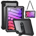 Shellbox Funda iPad Mini 6 IP68 Impermeable,Funda iPad Mini 6 generación 2021 Fundas protección de Cuerpo Completo para iPad 8.3 Pulgadas a Prueba de Golpes,a Prueba de Vida con Correa para lápiz