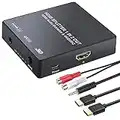 PROZOR HDMI-Splitter mit Audio-Extraktor HDMI 2.0 4K 60Hz 3D HDR HDMI auf optischem Toslink SPDIF und 3,5 mm Klinkenstecker Stereo Audio für Spielekonsolen Roku Blu-ray DVD usw