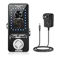 LEKATO Guitar Looper Pedal Effect Pedal with Tuner Function Looper Pedal Loops 9 Loops 40 minutes Record Time with USB Cable and 9V 0.6A Pedal Power Supply Adapter