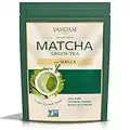 VAHDAM, Polvo de té verde Matcha de vainilla - 100g (50 tazas) Polvo de Matcha japonés con vainilla natural | Prepara un delicioso café con leche Matcha de vainilla