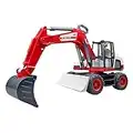 bruder 03411 - Mobilbagger - 1:16 Baustelle Baufahrzeug Löffelbagger Arbeiter bworld Baumaschine Spielzeug Sandkasten