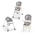 Ingenuity Trio 3-in-1 Convertible Baby High Chair, Toddler Chair and Dining Booster Seat - Flora The Unicorn