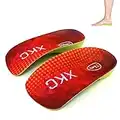 3/4 High Arch Support Insoles - Orthotics Shoe for Plantar Fasciitis, Flat Feet, Over-Pronation, Relief Heel Spur Pain, Heel Cushion Increase Insoles for Men and Women (XL:Men9-11/Women10-12)