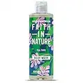 Faith In Nature Natural Tea Tree Tree Body Wash, Cleansing, Vegan and Cruelty Free, No SLS or Parabens, 400 ml