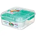 Sistema to Go Collection Bento Box Cube Plastic Lunch and Food Storage Container, 5.3 Cup, Multi-Compartment, Color Varies, BPA Free