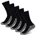 Copper Antibacterial Athletic Compression Socks for Men and Women-Moisture Wicking, Nonslip Cushion Ankle Socks 5 Pairs