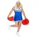 Widmann - Costume da cheerleader composto da maglia e gonna, per carnevale e feste a tema