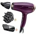 Remington Secador de Pelo Your Style, Iónico, Cabello Sin Encrespamiento, 2300 W, Silencioso, 3 Temperaturas, 2 Velocidades, D5219, Color Púrpura, Con 3 accesorios