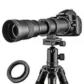 JINTU 420-800mm f/8.3 Manual Zoom Telephoto Lens Camera Lenses for Nikon SLR D5500 D3300 D3200 D5300 D3400 D7200 D750 D3500 D7500 D500 D600 D700 D800 D810 D850 D3100 D5100 D5200 D7000 D7100