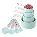 KIWILL 8PZ Cucchiai dosatori, 4 misurini di Tazze e 4 misurini cucchiai Cup per Cucina Cottura per misurare utensile da Cucina