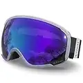 G2RISE Ski Goggles, Snow Snowboard Goggles for Men Women Adult Youth, OTG - Over The Glasses Design with Anti Fog UV400 Protection