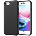 JETech Silicone Case Compatible with iPhone SE 2020 2nd Generation, iPhone 8 and iPhone 7, 4.7-Inch, Silky-Soft Touch Full-Body Protective Case, Shockproof Cover with Microfiber Lining (Black)