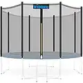 KIDUKU Rete di Sicurezza per Trampolino con Ø 244cm 305cm 366cm 427cm | Rete di Ricambio per Trampolino da Giardino | 244 cm (6 Pali)