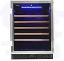 Danby Silhouette SWC057D1BSS Built In Wine Cooler, Under Counter Wine Chiller In Stainless Steel Look - For Kitchen, Home Bar