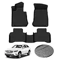 KUST Custom Fit Floor Mats for 2016-2022 Mercedes Benz GLC Class All Models GLC300 GLC250 All Weather Floor Mat Liners 1st & 2nd Row Liner Black