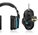 Logitech G502 HERO High-Performance Gaming Maus, HERO 16000 DPI Optischer Sensor, RGB-Beleuchtung, Gewichtstuning, 11 Programmierbare Tasten + G935 Kabelloses Gaming-Kopfhörer