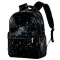 Sac à Dos pour Filles Tout-Petits Enfants Adolescents Cartable d'école pour élèves de Maternelle Enfants d'âge préscolaire avec Sac à Lunch Galaxie Noire