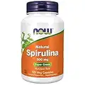 NOW Supplements, Natural Spirulina 500 mg with Beta-Carotene (Vitamin A) and Vitamin B-12, and naturally occurring Protein and GLA (Gamma Linolenic Acid), 120 Veg Capsules