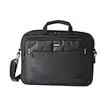 Amazon Basics- kompakte Laptoptasche, Umhängetasche/Tragetasche mit Taschen zur Aufbewahrung von Zubehör, für Laptops bis zu 15,6 Zoll (39,6 cm), Schwarz, 1 Stück