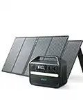 Anker Estación de alimentación 555 con 2 paneles solares de 100 W, 1024 Wh LiFePO4, generador solar portátil de 1000 W, 2 enchufes, 3 puertos USB-C PD con 100 W, Powerhouse para camping, emergencias