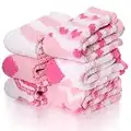 Womens Fuzzy Socks Slipper Fluffy Cozy Soft Cabin Plush Warm Winter Christmas Valentines Day Gift for Her Sleep Stocking Stuffers for Women Cozy Adult Socks(Mix Pink(6 Pairs))