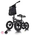 Vive Mobility All Terrain Knee Scooter Walker for Foot Injuries - Adult Broken Leg Crutch Cart Roller for Surgery, Broken Foot, Ankle Injury - Kneeling Rolling Steerable Seated Wheel Scooter Aid