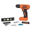 BLACK+DECKER 8V MAX* Cordless Drill + 43 pc. Home Decor Project Kit (BDCD8HDPK)