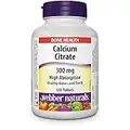 Webber Naturals Calcium Citrate, 120 Tablets, High Absorption, Helps Support Bones and Teeth, Vegan