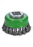 Bosch WBX329 3 in. Wheel Dia. X-Lock Arbor Stainless Steel Knotted Wire Single Row Cup Brush