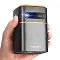 FATORK Mini Projector, 5G WiFi with Bluetooth DLP Portable Movie Projectors, Pocket Outdoor Projector for Phone 1080P HD Support Wireless Video Travel Short Throw, Compatible with iOS/Android/HDMI/USB