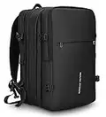 Expandable Laptop Backpack, Fits 17.3 Inch Business Backpack, Waterproof Carry-on Travel Backpack, Anti-Theft Backpack for Men and Women, Black