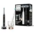 Philips Sonicare DiamondClean 9000 Elektrische Zahnbürste Doppelpack - 2 Schallzahnbürsten, 1 Ladeglas, 4 Premium Bürstenköpfe, neue Generation, schwarz & rosé-gold, 2 Handstücke (Modell HX9914/61)