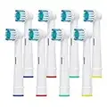 Testine Spazzolino Ricambio Compatibile Con OralB - Adatto Spazzolino Elettrico Orale B Sensitive, Cross Action, Professional Care, Vitality, ecc - Di HSYTEK