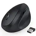 Wireless Vertical Mouse, Ergonomic Wireless Mouse 2.4G High Precision Optical Mice, Reduce Wrist Pain (for Small Hands)