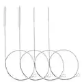 Lot de 4 brosses de nettoyage de 101,6 cm pour nettoyer la paille, le kegerator, le tube d'alimentation, le siphon, le drain du toit ouvrant, le drain du réfrigérateur (blanc)