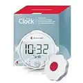 Bellman & Symfon ALARM CLOCK PRO with Bed Shaker | Option of Loud Alarm, Bright Flashing Light, Powerful Vibration | Nightlight | Backup battery included | For Heavy Sleepers, Hard of Hearing and Deaf