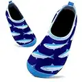 Scarpe da Bagno per Bambini Ragazze Ragazzi Asciugatura Rapida Scarpette da Surf per Piscina Spiaggia Canottaggio(Piccolo Squalo Blu,5.5/6 UK Child,22/23 EU)