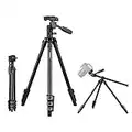 Tripod for Camera, Andoer Professional Video Tripod Horizontal Mount Heavy Duty Camera Tripod with 3-Way Pan & Tilt Head for DSLR Cameras Camcorders Mini Projector Compatible with Canon Nikon Sony