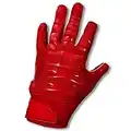 Football Gloves Receiver Gloves by WOLFIKK Sports, ArcPro 1.0 Series, Ultra Sticky Receiver Gloves, Enhanced Performance with porfessional Silicon Grip, Red/L