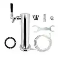 Single Tap Stainless Steel Beer Tower - LUCKEG Brand 3 inch Draft Beer Tap Tower with Single Beer Faucet for Home Brewing