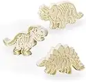 mciskin Dinosaurios Cortador de Galletas Conjunto - 6 Piezas Acrilico Moldes Galletas con Cortadores de Repostería - Cocina hornear decorativos Herramientas para Infantiles