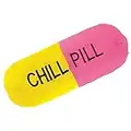 Rockin Gear Chill Pill Throw Pillow 11" x 4" Soft and Plush and Novelty Accessory