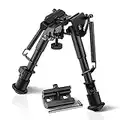 AOMEKIE Rifle Bipod 6-9 Inches Tactical Airsoft Adjustable Spring Return Picatinny & Swivel-Stud Clamp Hunting Bipod with Mount Adapter