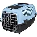 TRIXIE Capri 39822 Cage de Transport 2 Animaux Bleu foncé/Gris Clair 37 x 34 x 55 cm