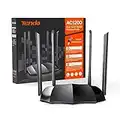 Tenda AC8 Router Wi-Fi AC1200 Dual Band Gigabit, 300Mbps/2.4GHz e 867Mbps/5GHz, 4 Porte Gigabit, 4x6dBi Antenne, Modalità Access Point, MU-MIMO, Parental Control e Rete Ospite.