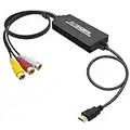 RCA to HDMI Converter, Tackston 1080P RCA Composite AV to HDMI Video Converter Cable Compatible with Wii NES N64 PS2 Xbox 360 Sega Genesis VHS VCR DVD Players to Modern TV